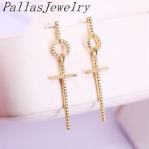 6Pairs, New Trendy Cross Stud Earrings For Women Party CZ Cubic Zirconia Earring - £38.09 GBP