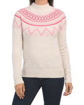 NEW TABITHA WEBB LAMBSWOOL CREAM PINK SWEATER SIZE XL - £34.84 GBP