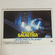 BattleStar Galactica Trading Card 1978 Vintage #24 Leveling A Planet - £1.57 GBP