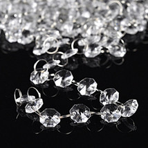 33FT Acrylic Crystal Clear Bead Hanging Garland Chandelier Wedding Decorations - £9.06 GBP
