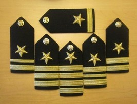New Us Navy Hard Shoulder Boards All Line Officers Ranks Hi Quality Cp Made Pair - £31.69 GBP+