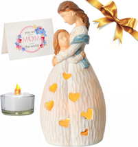 Mother&#39;s Day Gifts for Mom from Daughter, Mother &amp; Daughter Tea Light Holder, Ca - £24.50 GBP