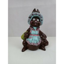 Vintage Byron Molds Hand-Painted Mother Rabbit &amp; Baby Bunnies Easter Fig... - $15.47