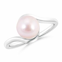 ANGARA Japanese Akoya Pearl Solitaire Ring in Silver (Size-8mm) - £185.35 GBP+