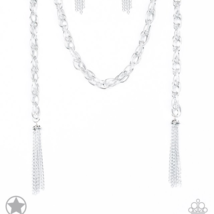 Paparazzi Scarfed For Attention Silver Necklace - New - $4.50