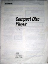 SONY CDP C335 &amp; CDP C235 Compact Disc Player Original Manual  - £8.96 GBP