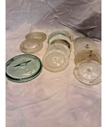 Vintage Glass Canning Lid Inserts 5 different kind Assortment of 14 Pieces - £18.36 GBP