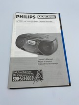 Philips Magnavox Owners Manual CD Radio Cassette Recorder Models# AZ1009... - £4.84 GBP