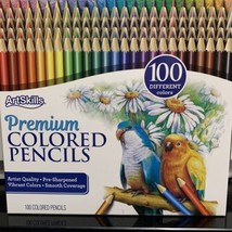 Colored Pencils Set 100 Count Premium Artists Quality Pre Sharpened Non Toxic - £18.10 GBP