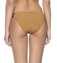 Pq Swim Gold Pearl Ribbed Full Cut Hipster Bikini Bottom (M) Nwt $72 - £43.16 GBP