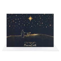 CareGifts Religious Christmas Card Gold Foil Peace on Earth 6x8 Inch 1 PC - €9,49 EUR