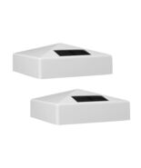 Classy Caps 4x4 White PVC Pyramid Solar Post Cap SL9901 (2 Pack) - $46.98