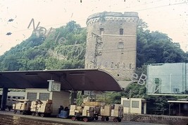 1970 Koblenz Train Depot Germany Castle in Background Ektachrome Color Slide - £2.77 GBP