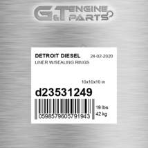 D23531249 Liner W/SEALING Rings Fits Detroit Diesel (New Aftermarket) - $270.06