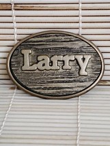 Vintage LARRY Belt Buckle By Oden - Made In USA - 2-3/4”x 2” - $15.50