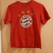 FC Bayern Munchen T-shirt Red 100% cotton Youth 10-12 - $13.00