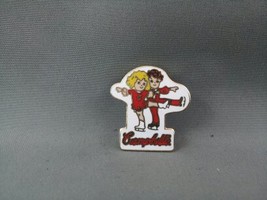  Vintage Campbell Soup Promo Pin - Pairs Ice Skating Pin - Made in Taiwan - £12.01 GBP