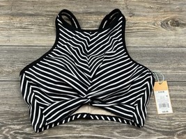 Kona Sole Tank Swimsuit Top Twist Front Black/White Stripe Padded Sizes ... - £11.34 GBP