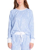 Insomniax Womens Printed Long Sleeve Pajama Top Only,1-Piece,Sky Blue Size S - £34.52 GBP
