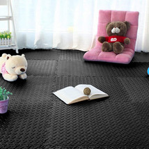 48 Sq Ft Interlace Puzzle Rubber Eva Foam Fitness Tile Floor Mat Indoor ... - £72.45 GBP