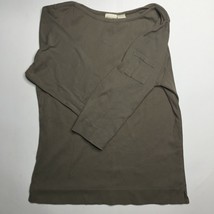 Merona Women&#39;s Sweater Gray Brown Size Medium 3/4 Sleeve Pocket - £23.97 GBP
