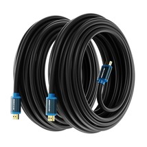 HDMI Cable 4K Ultra HD 50 Foot (2 Pack) HDMI 2.0 Cable, High Speed 18Gbps 4K@60H - £65.63 GBP