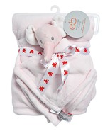 Embroidery Buddy Elephant Blankey Buddy Set Pink - $28.74 CAD