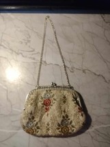 Vintage La Regale LTD evening purse 1950s. Made of floral tapestry and f... - £66.49 GBP
