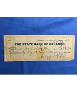 The State Bank of Orlando &amp; Trust Co. Florida FL FLA 1917 Obsolete Check... - $19.78