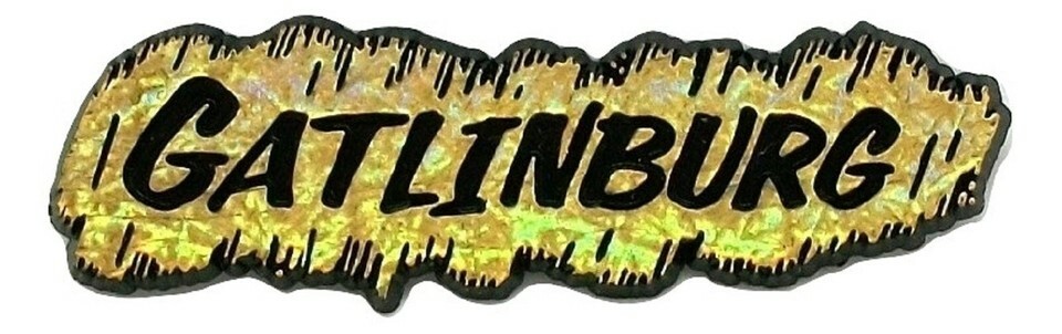 Gatlinburg Tennessee Gold Prism Fridge Magnet - $6.99
