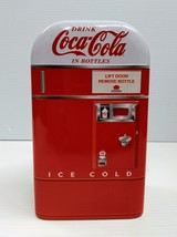 Coca-Cola Vending Machine Tin Bank Red Drink In Bottles Coke Ice Cold - $9.65