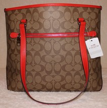 Brand New w/Tag COACH 34603 Orange Tote Bag, Designer Purse Handbag - £159.46 GBP
