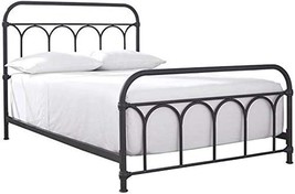 Farmhouse Industrial Twin Metal Bed With Matte Black Powdercoated Finish By - £218.37 GBP