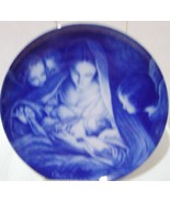 Kurt Kaiser Christ the Savior Is Born Blue Christmas Plate 1976 - £14.23 GBP
