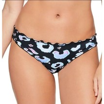 SALT + COVE Bikini Bottom Bright Animal Ruffled Swimwear Neon Leopard Ch... - £11.15 GBP