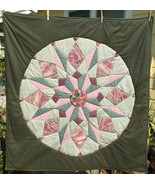 Handmade Quilted Throw Patchwork Quilt 46&quot; tall x 43&quot; - £19.90 GBP