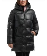 Hunter Womens Jacket Black Puffer Pockets Hooded Fully Lined Midweight - $2,025.64 MXN