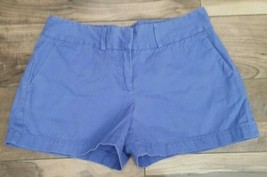 Ann Taylor Loft Factory Signature Women&#39;s Blue Shorts Textured Size 2 Flat Front - $23.83