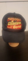 Vintage 90s Clinton Gore Political Campaign SnapBack Hat Rope Made In USA  - $14.85