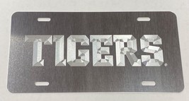 Clemson University Tigers Diamond Etched License Plate Plain Aluminum Car Tag - £21.54 GBP