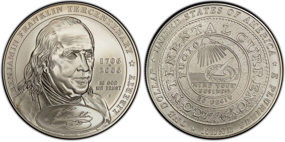 NGC MS70 2006 P Ben Franklin Silver $1.00 - $55.00