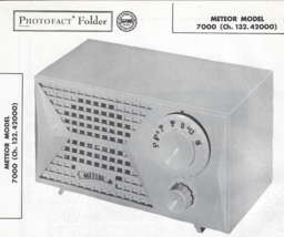 1957 Sears METEOR 7000 AM Tube RADIO Photofact MANUAL Receiver Schematic... - $10.88