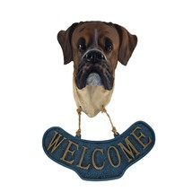 Boxer Dog Bust Welcome Wall Hanging Sign Home Decor - £80.12 GBP