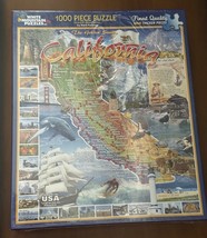 White Mountain California Map Gold Rush Golden State 1000 Piece Puzzle S... - $131.87