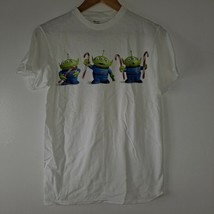 Toy Story Alien T-shirt Little Green Men Buzz Lightyear Star Command White S  - £12.69 GBP