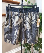 Quick Silver Men&#39;s Blue &amp; Gray Polyester Logo Print Pull On Swimwear Sho... - $54.70 CAD