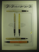 1974 Parker Pen Advertisement - 75 Flighter Soft Tip, Vermeil Soft Tip - £14.81 GBP