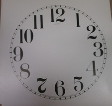 SESSIONS Paper GLOSSY Clock Dial Roman Numbers  11&quot; - £10.15 GBP