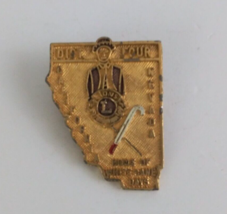 Vintage Nevada California Dist. Four Home Of White Game Days Lions Club Hat Pin - £4.26 GBP