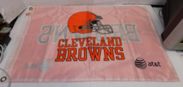 Cleveland Browns Flag Banner AT&amp;T Football NFL 2 sided 24&quot; x 36&quot; New In ... - £13.27 GBP